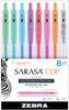 Zebra Sarasa Clip 0.5mm Fine Point Gel Ink Pens 8/Pkg-Milky -Assorted Colors 48908