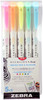 Zebra Mildliner Double Ended Brush Pen & Marker 5/Pkg-Fluorescent - 79105 - 045888791053