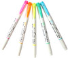 Zebra Mildliner Double Ended Brush Pen & Marker 5/Pkg-Fluorescent 79105