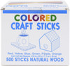 3 Pack Pepperell Crafts Craft Sticks 500/Pkg-Colored 70787 - 725879101572