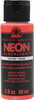 6 Pack FolkArt Neon Acrylic Paint 2oz-Red FANEON-7225 - 028995072253