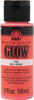 6 Pack - Folkart Glow In The Dark Paint 2oz-Red - FGLOW-7228 - 028995072284