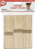 6 Pack Pepperell Crafts Jumbo Craft Sticks 5.875"X.75" 75/Pkg-Natural WP10 - 725879100100