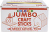 3 Pack - Pepperell Crafts Jumbo Craft Sticks 300/Pkg-Colored - 70786 - 725879101565