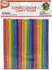 6 Pack Pepperell Crafts Jumbo Craft Sticks 5.875"X.75" 75/Pkg-Colorful WP11 - 725879100117