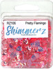 6 Pack Buttons Galore Shimmerz Embellishments 18g-Pretty Flamingo BRZ-106 - 840934075374