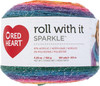 3 Pack Red Heart Roll With It Sparkle Yarn-Kaleidoscope E898-7002 - 073650047190