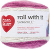 3 Pack - Red Heart Roll With It Sparkle Yarn-Pixie - E898-9710 - 073650044199