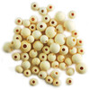 6 Pack Krafty Kids Craftwood Round Beads 10mm To 16mm 60/Pkg-Natural CW330