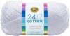 3 Pack Lion Brand 24/7 Cotton Yarn-White 761-100 - 023032015736