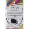 2 Pack Knitter's Pride-Interchangeable Cords 8" (16" w/tips)-Black KP800101 - 89040862317598904086231759