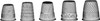2 Pack - Idea-Ology Metal Thimbles 5/Pkg-Mixed Sizes - TH93791
