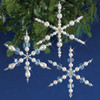 2 Pack - Solid Oak Nostalgic Christmas Beaded Crystal Ornament Kit-Sparkling Snowflakes Makes 3 - NCHBOK-47366