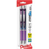 2 Pack Pentel EnerGel RTX Retractable Liquid Gel Pens .5mm 2/Pkg-Violet Ink 75BP2V - 072512254608