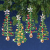Solid Oak Nostalgic Christmas Beaded Crystal Ornament Kit-Christmas Tree Makes 4 - NCHBOK-024