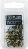 4 Pack Creative Impressions Mini Metal Paper Fasteners 3mm 100/Pkg-Round Black CI90102 - 871097001023