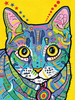 2 Pack Pencil Works Color By Number Kit 9"X12"-Colorful Cat 73-91694