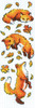 RIOLIS Counted Cross Stitch Kit 3.25"X9.5"-Foxes In The Leaves (14 Count) - R1879