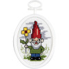 6 Pack - Janlynn Mini Counted Cross Stitch Kit 2.75" Oval-Gnome (18 Count) - 21-1495
