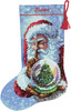 Dimensions Gold Collection Counted Cross Stitch Kit 16" Long-Santa's Snowglobe Stocking 8985