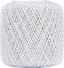 3 Pack - Aunt Lydia's Metallic Crochet Thread Size 10-White & Silver - 154M-0001S