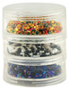 6 Pack Craft Medley Bead Storage Screw-Stack Canisters 3/Pkg-2.75"X1" PB812