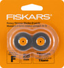 2 Pack Fiskars Rotary Trimmer Titanium Blades 2/Pkg-28mm Straight -F5739 - 020335038608
