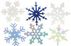 4 Pack Large Shimmer Snowflakes 2" 50/PkgCI63021