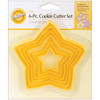 6 Pack Nesting Plastic Cookie Cutter Set 6/Pkg-Stars W2304111 - 070896231116