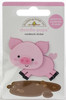 6 Pack Doodlebug Doodle-Pops 3D Stickers-Piggy DP5859 - 842715058590