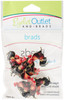 6 Pack Eyelet Outlet Shape Brads 12/Pkg-Rooster QBRD2-109 - 810787025024