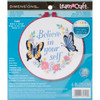 3 Pack Dimensions Learn-A-Craft Embroidery Kit 6" Round-Believe In Yourself-Stitched In Thread 72409 - 088677724092
