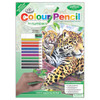 3 Pack Royal & Langnickel Color Pencil By Number Kit 8.75"X11.75"-Jaguar Family CPBNK-10 - 090672057105