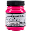 3 Pack Jacquard Textile Color Fabric Paint 2.25oz-Fluorescent Pink TEXTILE-1153 - 743772115304