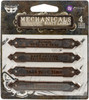 2 Pack - Finnabair Mechanicals Metal Embellishments-Rusty Labels 4/Pkg - 967710 - 655350967710
