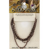 3 Pack - Solid Oak Steampunk Metal Chain 39"-Antique Copper Tiny Oval #20 - STEAM270 - 845227042309