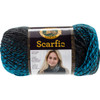 3 Pack - Lion Brand Scarfie Yarn-Charcoal/Aqua - 826-209 - 023032019505