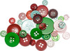 3 Pack - Buttons Galore Button Mason Jars-Retro Christmas - MJ-117
