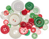 3 Pack - Buttons Galore Button Mason Jars-Christmas - MJ-118 3 Pack - Buttons Galore Button Mason Jars-Christmas - MJ-118