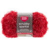 3 Pack - Red Heart Scrubby Sparkle Yarn-Strawberry - E851-8929 - 073650013720