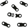6 Pack - Pepperell Braiding Parachute Cord Jewelry Buckles 5mm 5/Pkg-Black - PCBUC10D