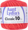 3 Pack - Aunt Lydia's Classic Crochet Thread Size 10-Bright Coral - 154-726 - 073650025259