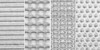3 Pack Makin's Clay Texture Sheets 7"X5.5" 4/Pkg-Set B (Screen, Stripe, Check & Dot) M380-2