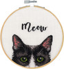 2 Pack Dimensions Counted Cross Stitch Kit 6" Round-Meow (14 Count) 72-75983