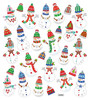 6 Pack Sticker King Stickers-Snowmen W/Hats SK129MC-1516