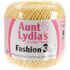 3 Pack Aunt Lydia's Fashion Crochet Thread Size 3-Maize 182-423