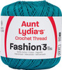 3 Pack - Aunt Lydia's Fashion Crochet Thread Size 3-Warm Teal - 182-65 - 073650767449