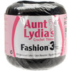 3 Pack - Aunt Lydia's Fashion Crochet Thread Size 3-Black - 182-12 - 073650792083