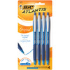 3 Pack BIC Atlantis Original Retractable Ballpoint Pens 4/Pkg-Blue VCGP41BL