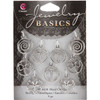 3 Pack Cousin Jewelry Basics Metal Charms-Silver Shapes 9/Pkg A50026ND-8420 - 016321059481